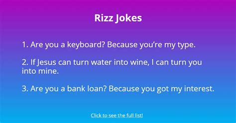 rizz jokes.
